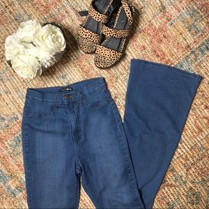 Fashion Nova Flared Blue Jeans